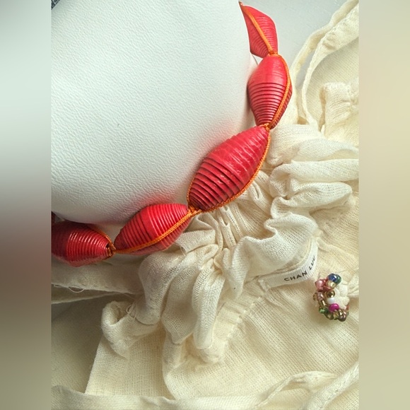 Chan Luu Beaded Bracelet Vibrant Chunky Beads Pull Tie Colorful Pink Red - Picture 7 of 10